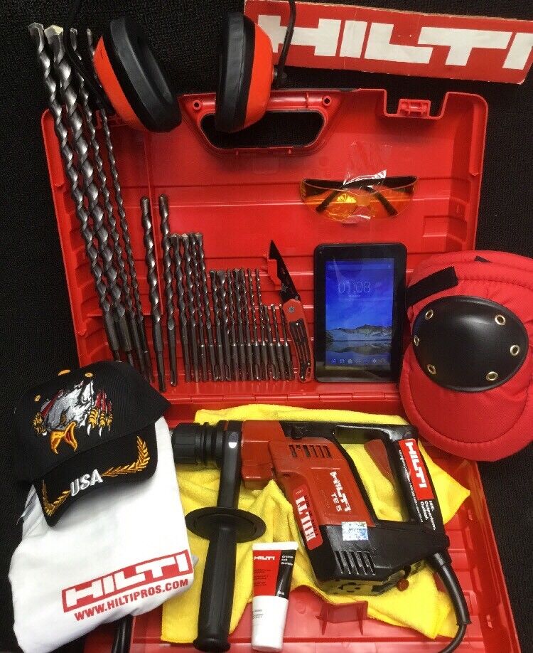 HILTI TE 5 PREOWNED, FREE ANDROID TABLET, REINFORCED HANDLE, BIT