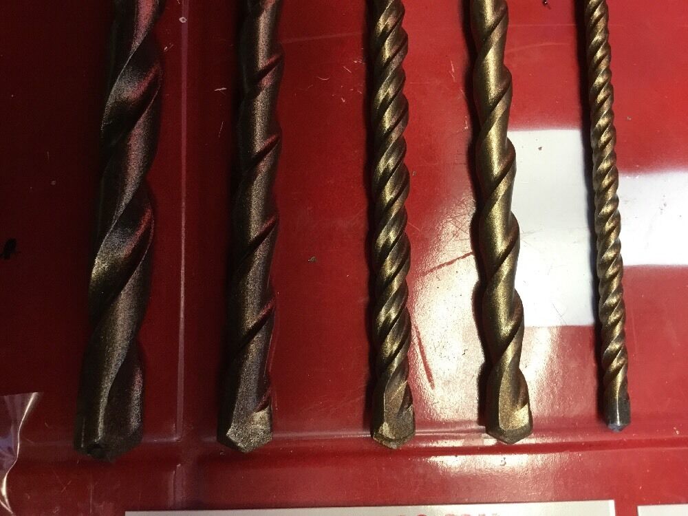 HILTI DRILL BIT 1/2", 3/8", 5/16", 3/16" SDS PLUS SET OF 5,