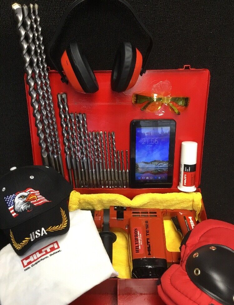 HILTI TE 12 S HAMMER DRILL,PREOWNED, FREE TABLET, EXTRAS