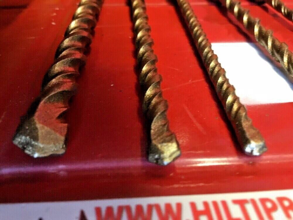 HILTI DRILL BIT 1/2", 3/8", 1/4" 3/16" SDS PLUS, SET OF 5, PREOWNED