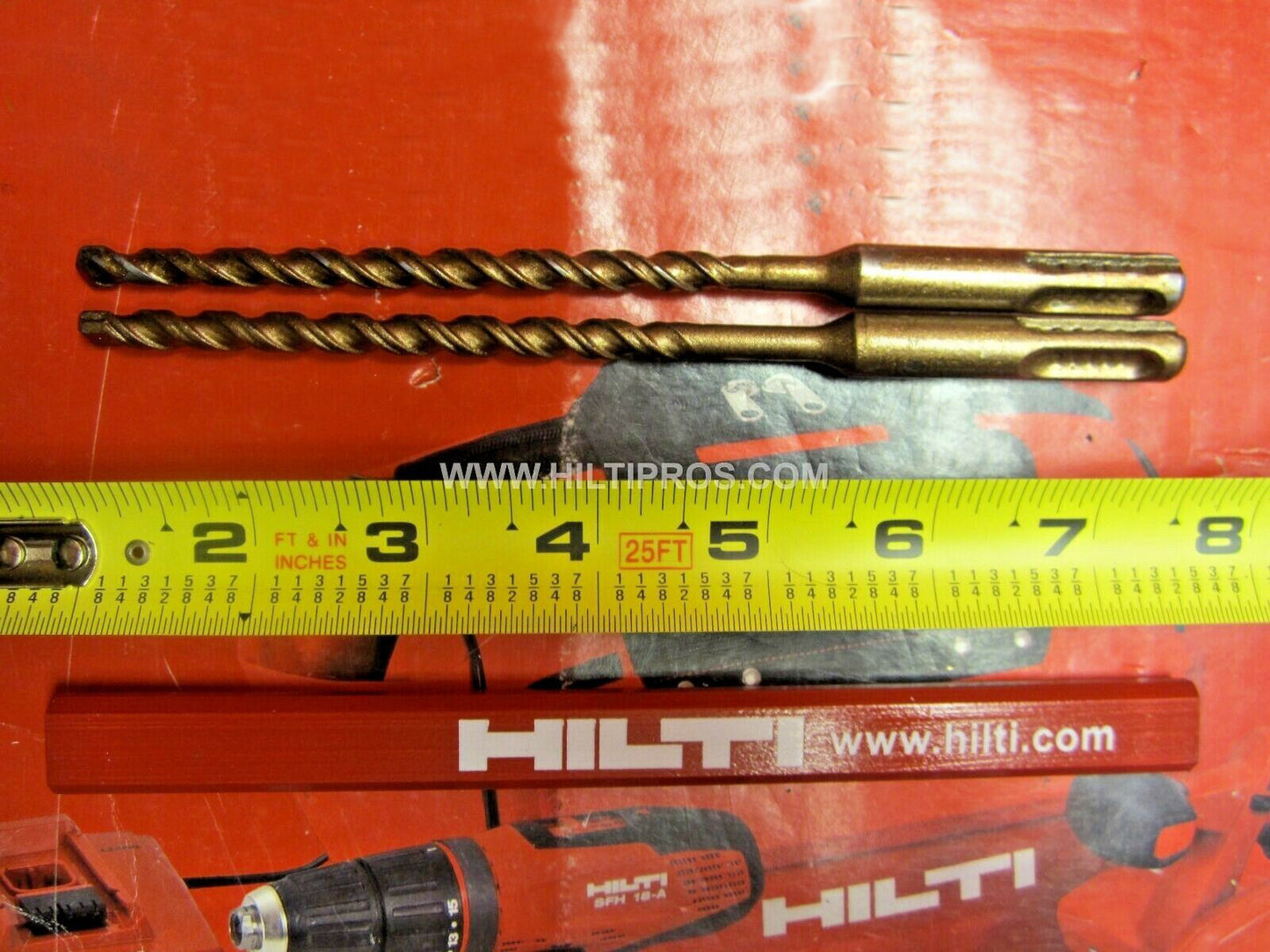 HILTI TE-C 1/4" X 7", SET OF 2, PREOWNED, FREE PENCIL, FAST SHIP