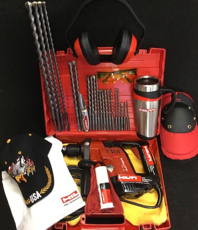 HILTI TE 5 PREOWNED, FREE COFFEE MUG, BITS, LOT OF EXTRAS