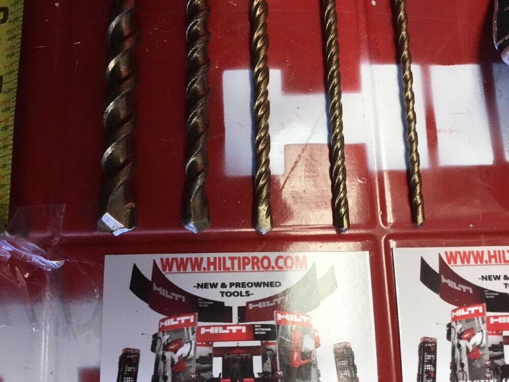 HILTI DRILL BIT 1/2", 1/4", 3/8" SDS PLUS, FREE EXTRAS, SET OF 5,