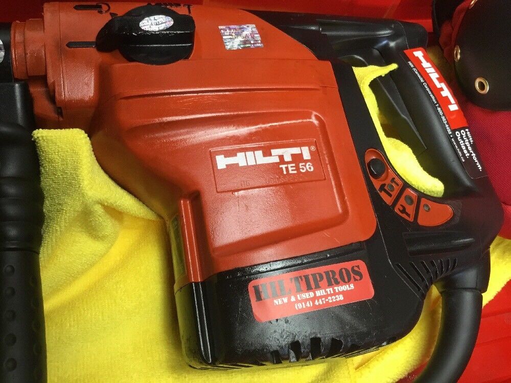 HILTI TE 56 HAMMER DRILL, PREOWNED, FREE KNIFE SET, A LOT OF EXTRAS, FAST SHIP