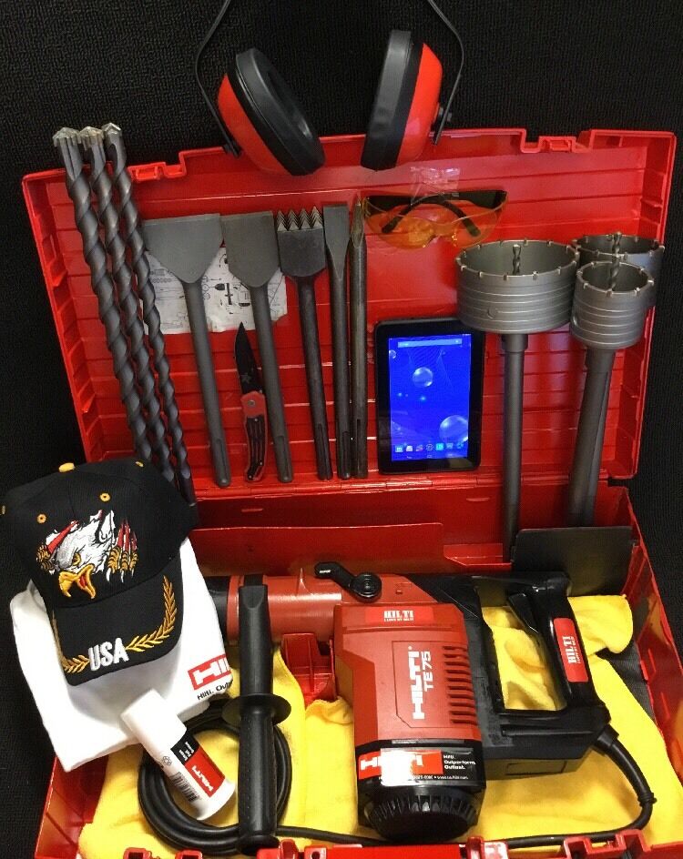 HILTI TE 75 HAMMER, GREAT CONDITION, FREE TABLET,  A LOT OF EXTRAS