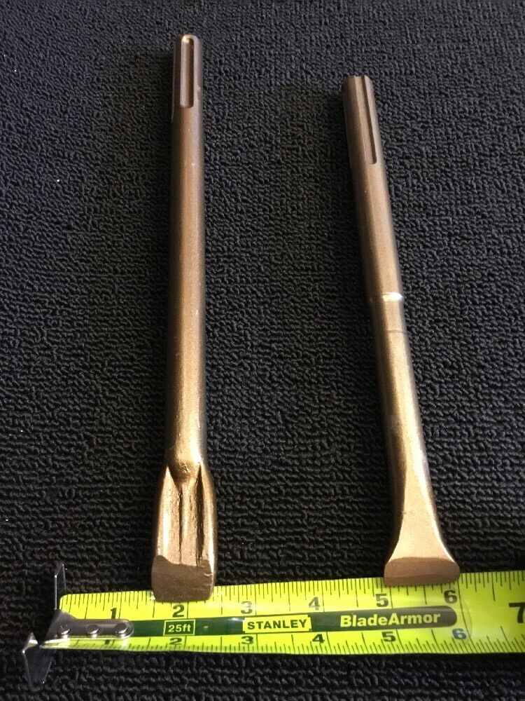 HILTI CHISEL SDS MAX FLAT (1" X 10-1/2") & (7/8" X 12-1/4") PREOWNED