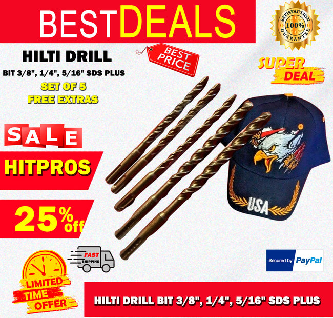 HILTI DRILL BIT 3/8", 1/4", 5/16" SDS PLUS,