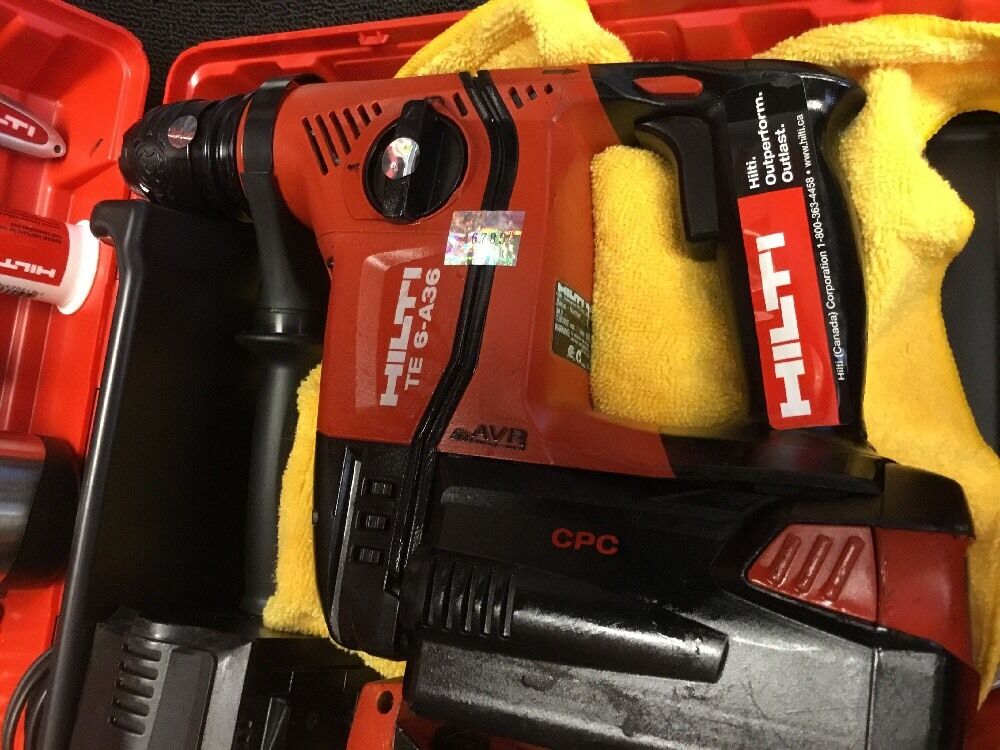 HILTI TE 6-A36 PREOWNED, DRS-6 DUST REMOVAL, FREE BITS AND EXTRAS, FAST SHIP