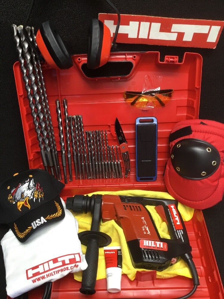 HILTI TE 5 PREOWNED, FREE BLUETOOTH SPEAKER, REINFORCED HANDLE, BITS