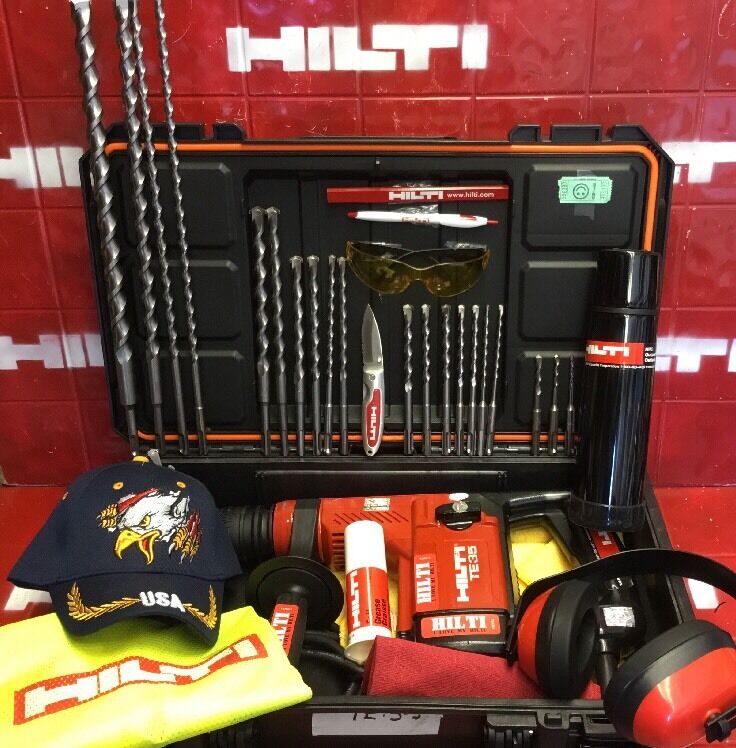 HILTI TE 35 HAMMER DRILL ,PREOWNED, VERY STRONG, FREE BITS