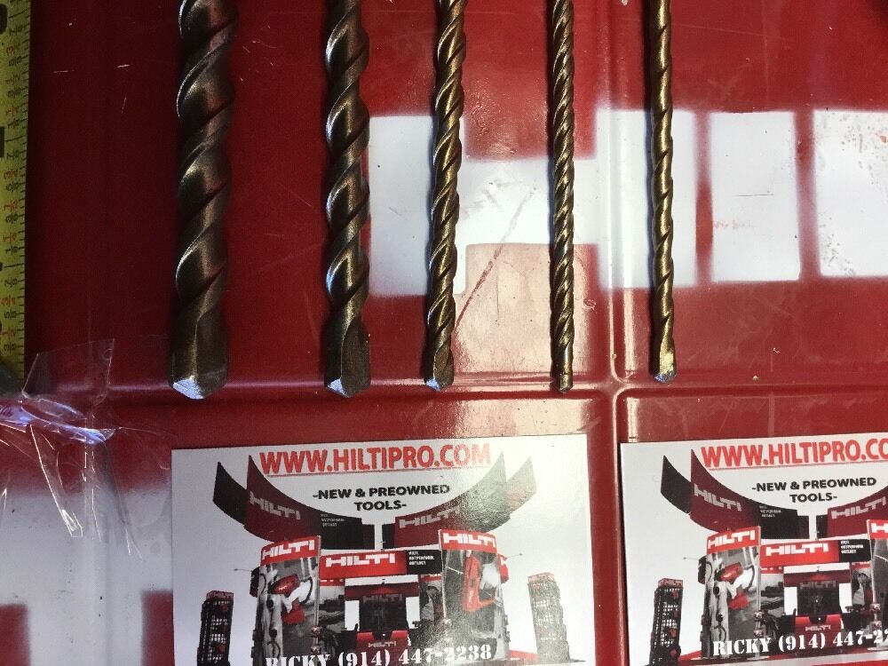 HILTI DRILL BIT 1/2", 3/8", 1/4" SDS PLUS, SET OF 5