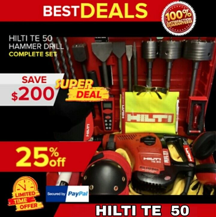 HILTI TE 50, EXCELLENT CONDITION, LOAD, FREE EXTRAS, DURABLE