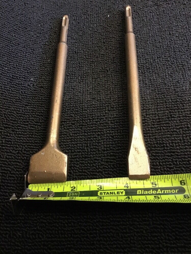 HILTI SDS PLUS CHISEL FLAT 1-1/2" X 9" AND 3/4" X 9" PREOWNED