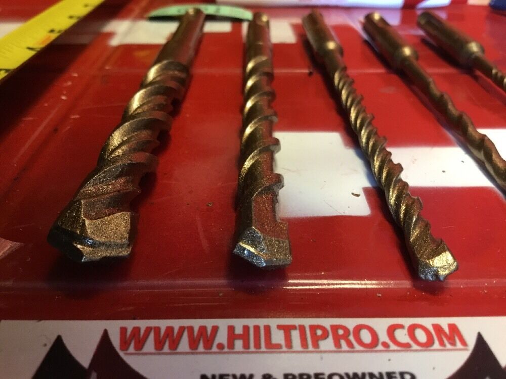 HILTI DRILL BIT 1/2", 1/4", 3/8" SDS PLUS, SET OF 5