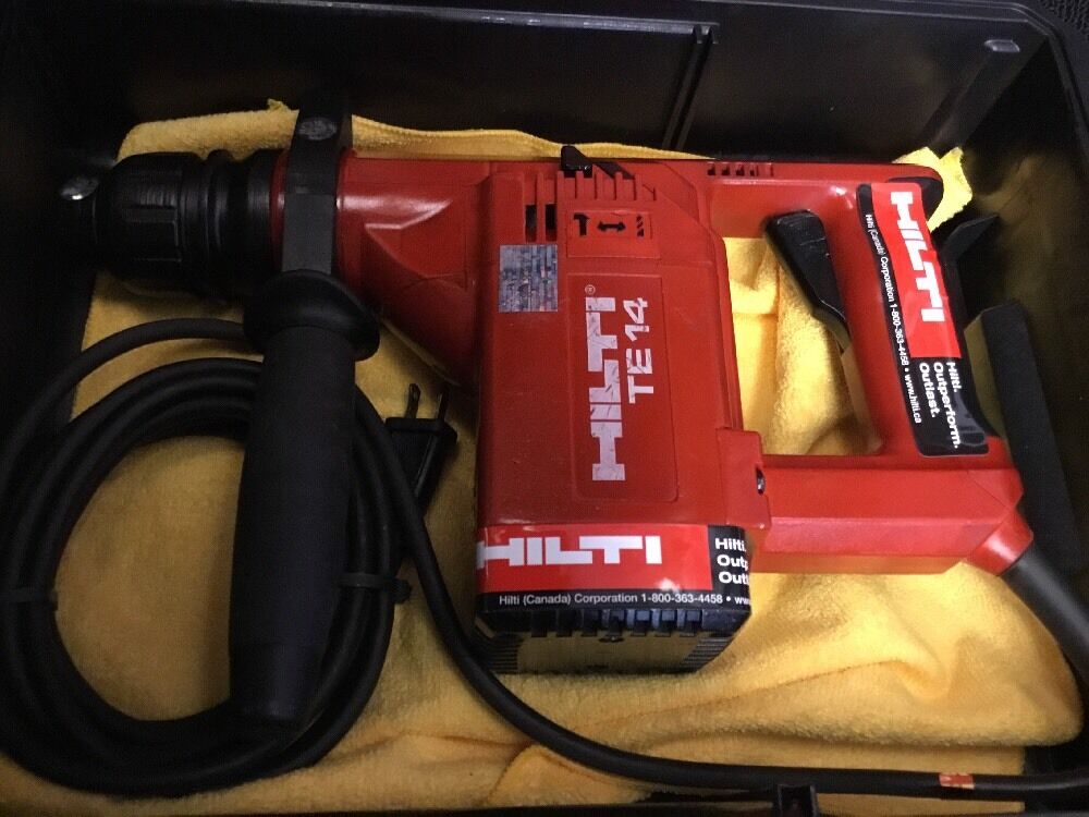 HILTI TE 14, PREOWNED, FREE ANGLE GRINDER, BITS, EXTRAS