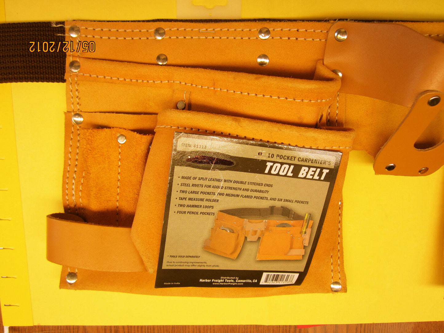 CARPENTER TOOL BELT, VERY NICE, LETHER