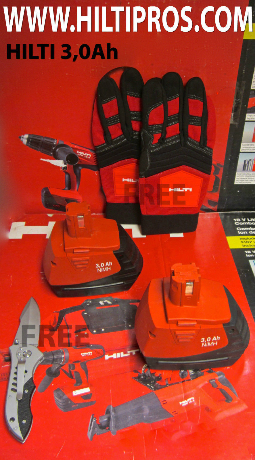 HILTI (2) SFB 185 3.0Ah 18V BATTERIES,IN EXCELLENT CONDITION ,DURABLE