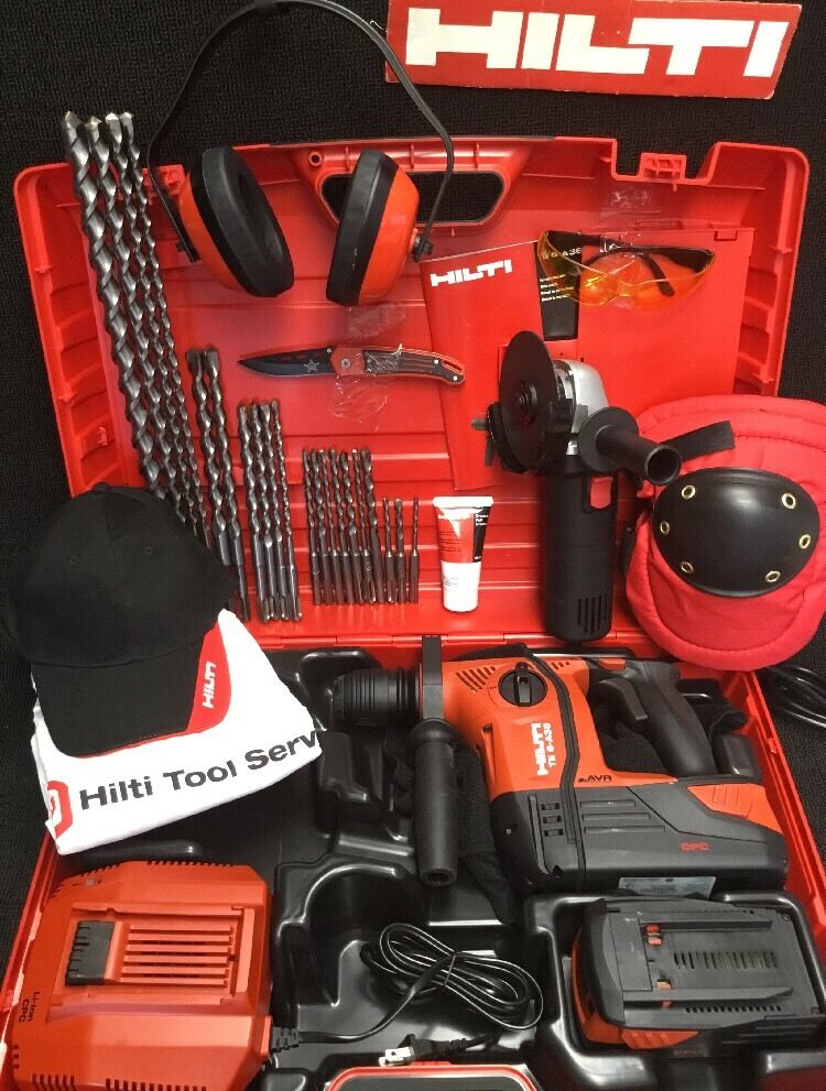 HILTI TE 6 A-36 HAMMER DRILL, NEW, FREE GRINDER, BITS, A LOT EXTRAS, FAST SHIP