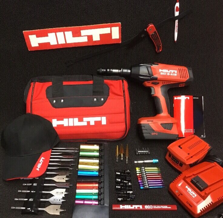 HILTI SID 8-A18 CORDLESS DRIVER, NEW, FREE BITS, 2 BATTERIES, COMPLETE,