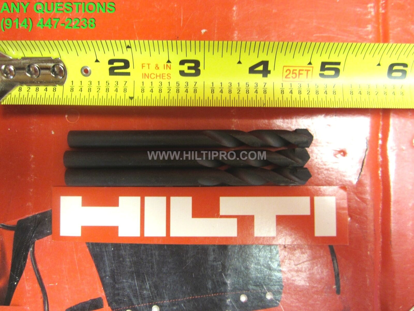 HILTI 5/16" X 4" PERCUSSION MASONRY BIT (SET OF 3), FREE PENCIL