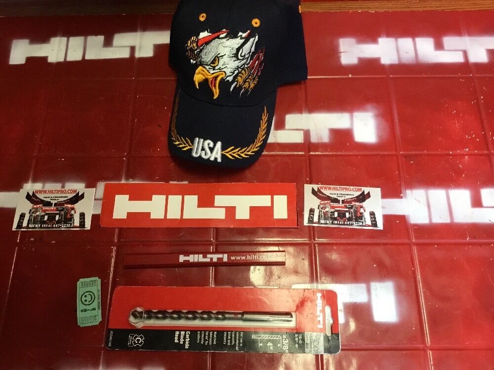 HILTI SDS PLUS 3/8" X 6" TE-C, FREE HAT, PENCIL, BRAND NEW