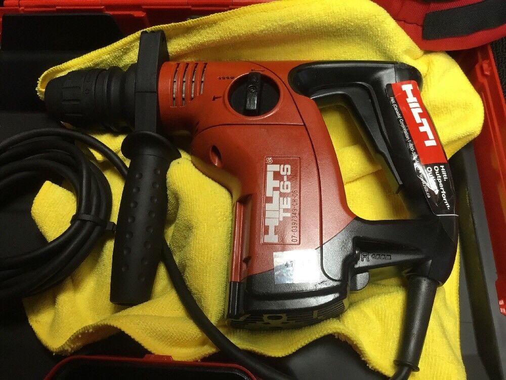 HILTI TE 6-S HAMMER DRILL, PREWONED, FREE SPEAKER, BITS, EXTRAS