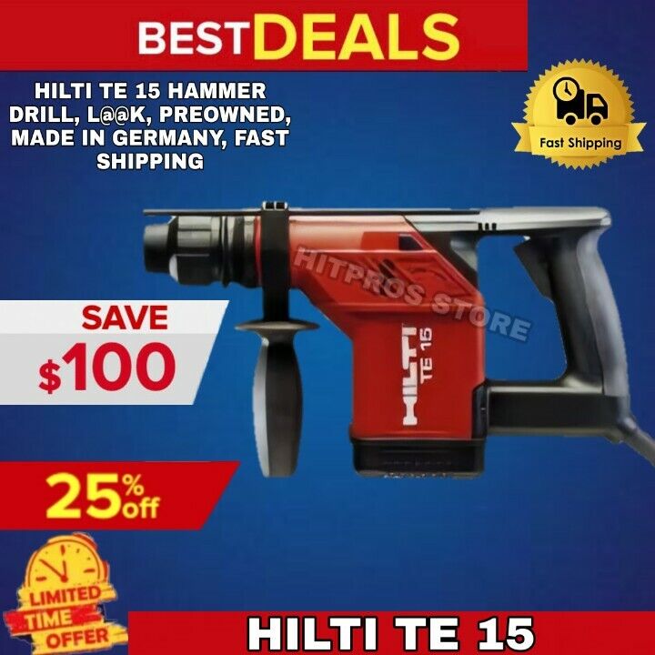 HILTI TE 15 HAMMER DRILL, PREOWNED