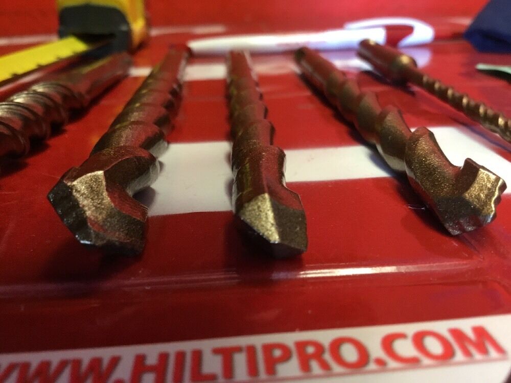 HILTI DRILL BIT 1/2", 3/8", 1/4" SDS PLUS, SET OF 5,