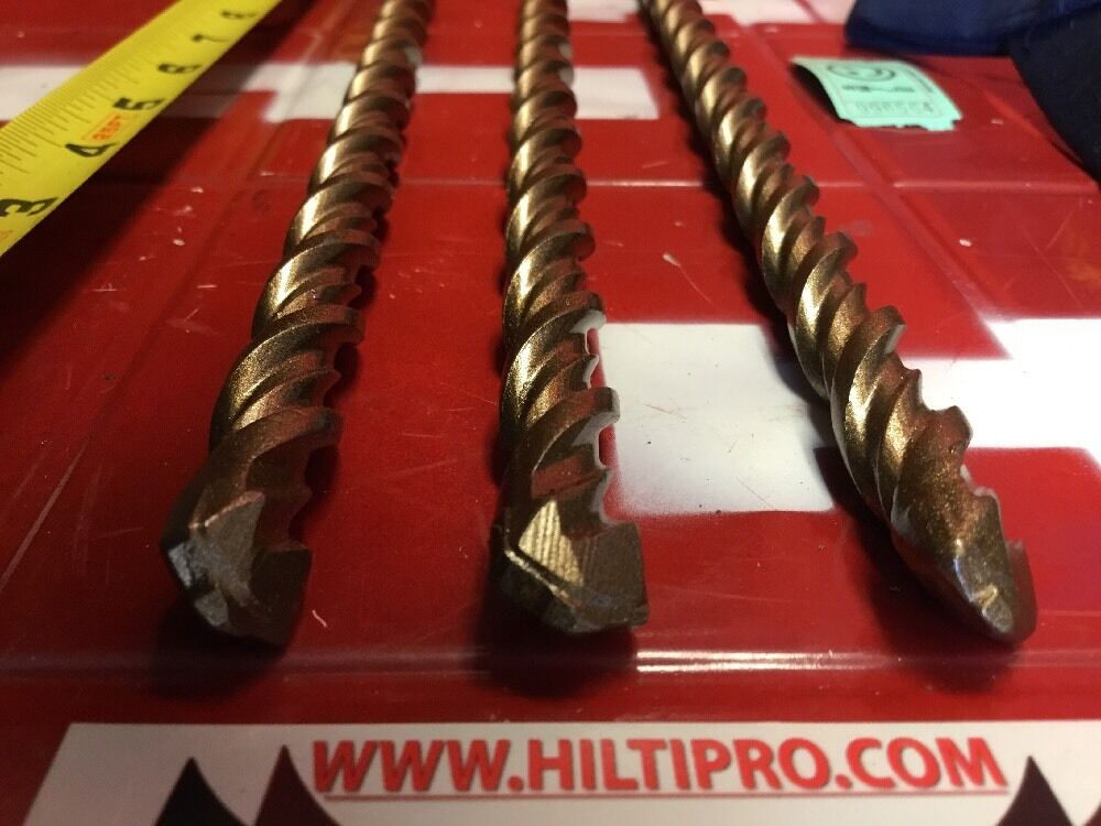 HILTI DRILL BIT 1/2" X 12" SDS PLU SET OF 3,