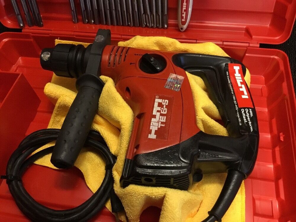 HILTI TE 6-S PREOWNED , FREE ANGLE GRINDER, BITS, EXTRAS