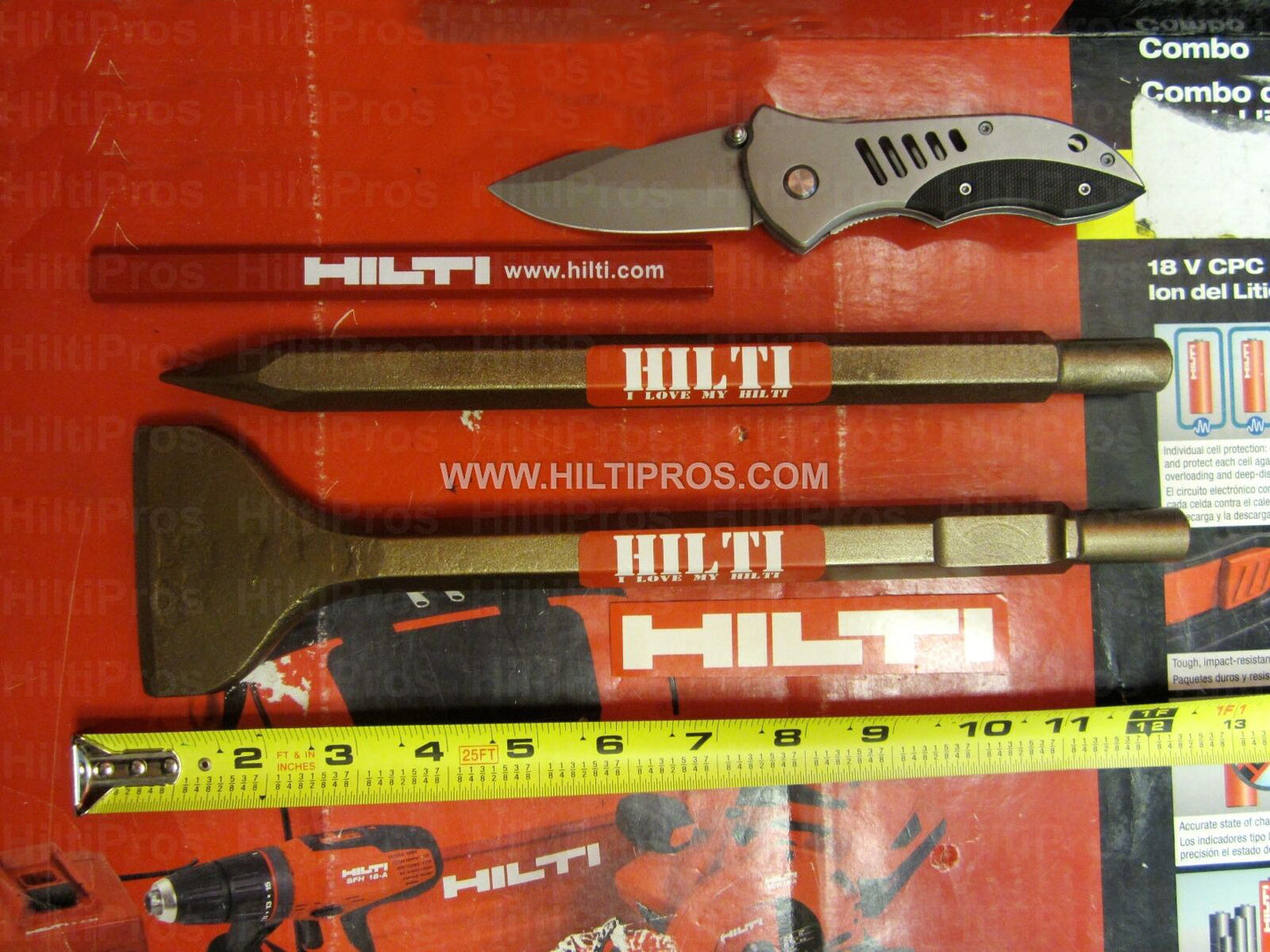 HILTI TE-H WIDE/POINTED CHISEL 12" x 3" x 11", FREE KNIFE, L@@K, FAST SHIPPING