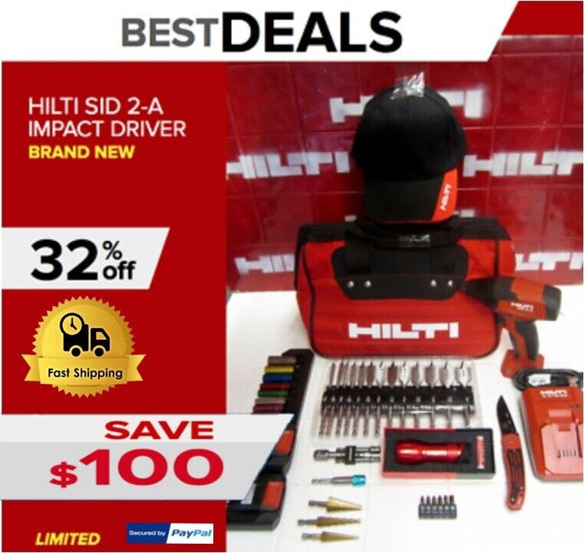 HILTI SID 2-A IMPACT DRIVER, BRAND NEW,COMPLETE, FREE EXTRAS