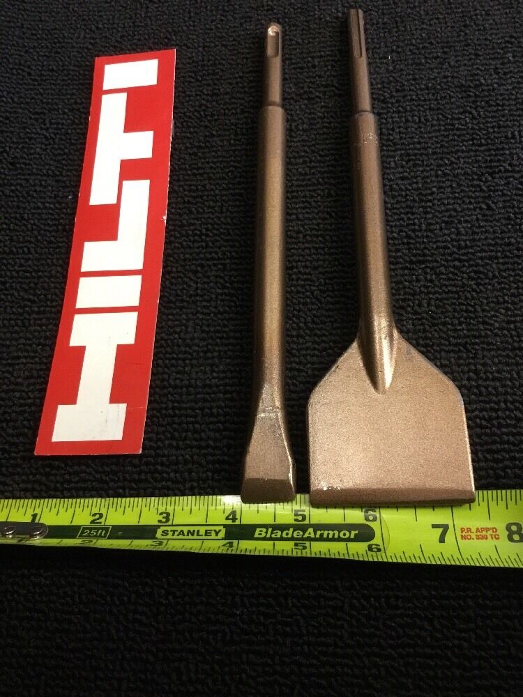 HILTI CHISEL SDS PLUS FLAT 2-1/4" X 9-3/4" AND 3/4" X 9-1/2", HAT,