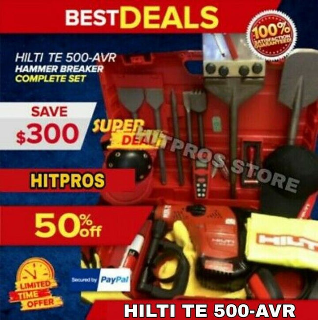 HILTI TE 500 AVR PREOWNED, NICE CONDITION, LOAD, FREE EXTRAS, DURABLE, FAST SHIP