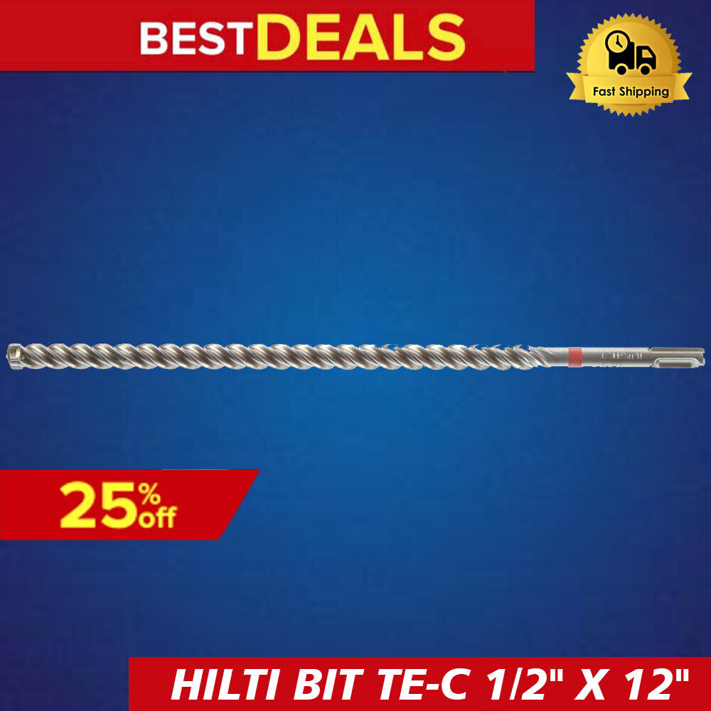 HILTI BIT TE-C 1/2" X 12", SDS PLUS, NEW