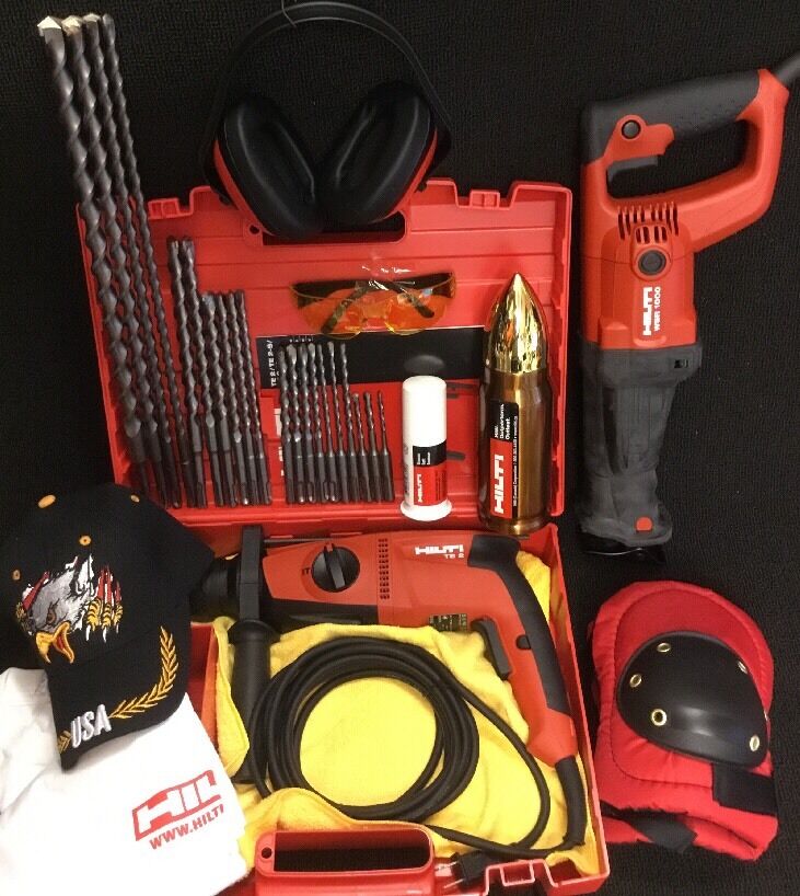 HILTI TE 2 DRILL, WSR 1000 RECIPROCATING SAW, NEW, FREE THERMO, BITS