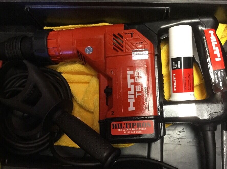 HILTI TE 25 DRILL, FREE DRILL & EXTRAS, MEASURING LASER