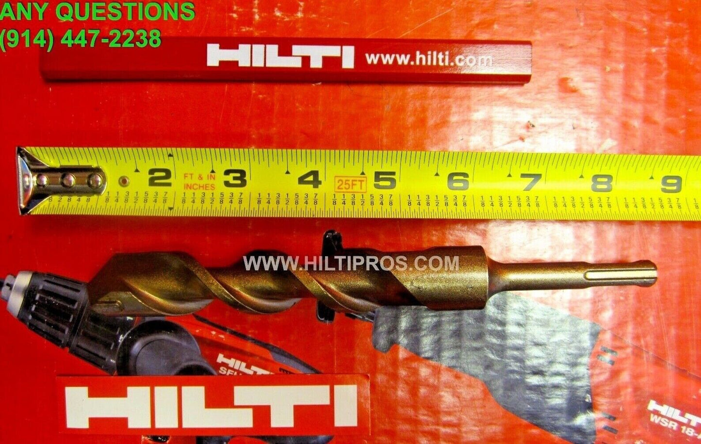 HILTI TE-C 1" X 8", BRAND NEW, MADE IN GERMANY, FREE HILTI PENCIL, FAST SHIPPING