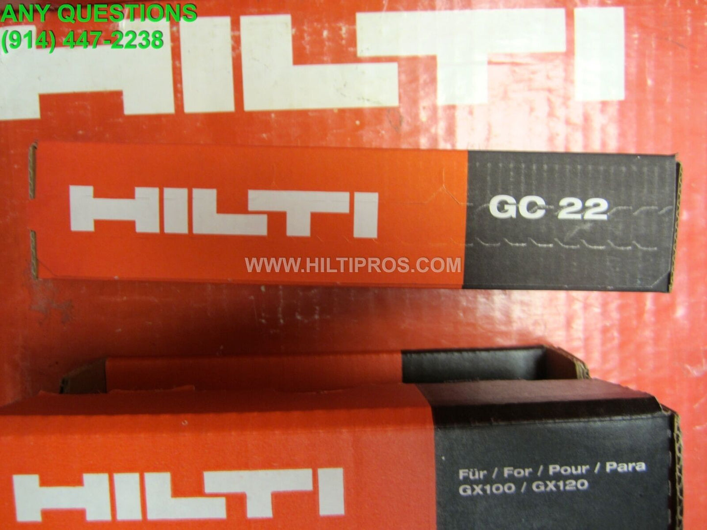 HILTI X-GN 20MX *750* BOX, W. GAS,  3/4 , GC 22 GX 120, FREE HAT, FAST SHIPPING