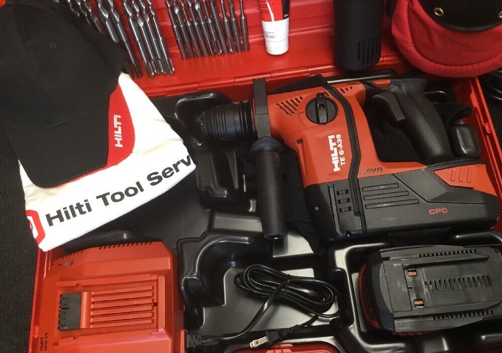 HILTI TE 6 A-36 HAMMER DRILL, NEW, FREE GRINDER, BITS, A LOT EXTRAS, FAST SHIP