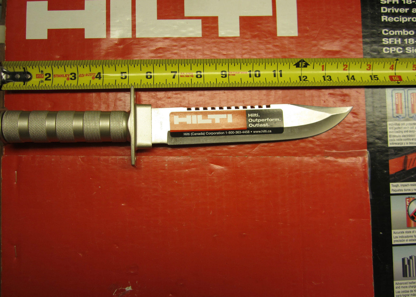 HILTI 8" HUNTING/SURVIVAL KNIFE, BRAND NEW, COME WITH SURVIVAL KIT