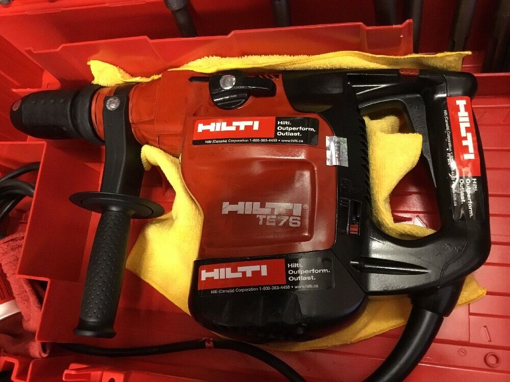 HILTI TE 76 PREOWNED, L@@K ,FREE LASER METER, BITS, CHISEL, EXTRAS, FAST SHIP