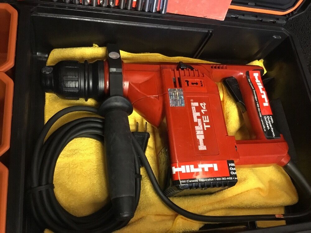 HILTI TE 14, PREOWNED, FREE ANGLE GRINDER, BITS, EXTRAS