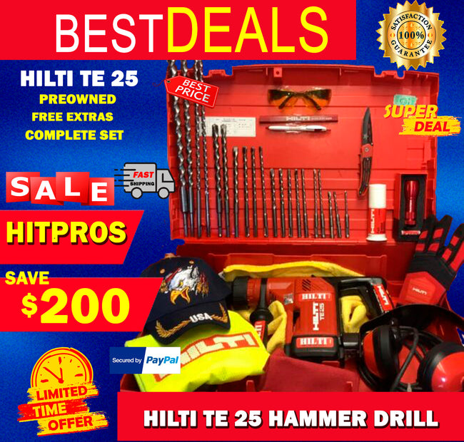 HILTI TE 25, MADE IN GERMANY, PREOWNED, FREE EXTRAS