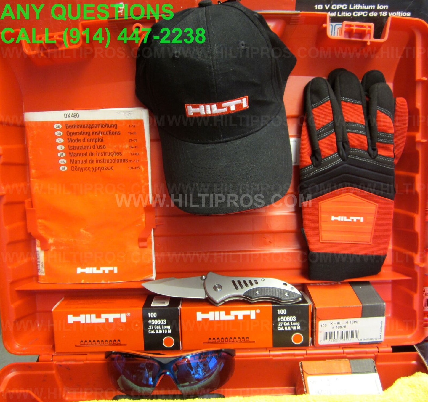 HILTI DX 460 F8, BRAND NEW, FREE HILTI EXTRAS