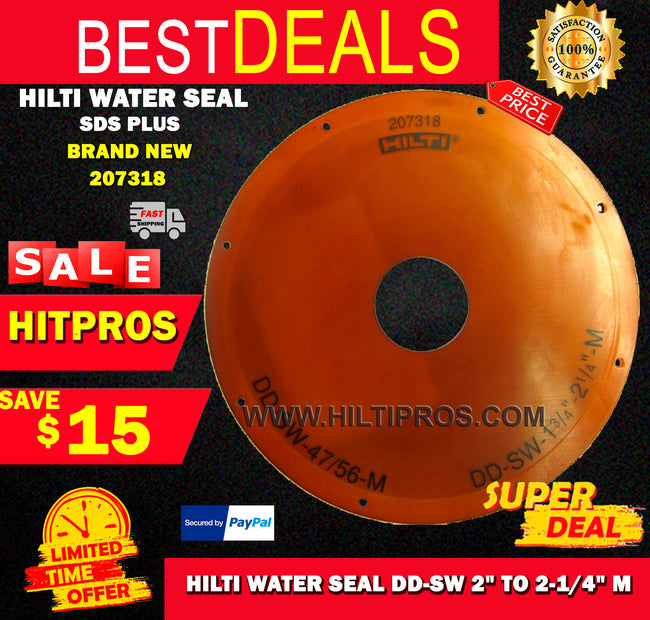 HILTI WATER SEAL DD-SW 2" to 2-1/4" M, BRAND NEW, L@@K, 207318, FASTS SHIPPING