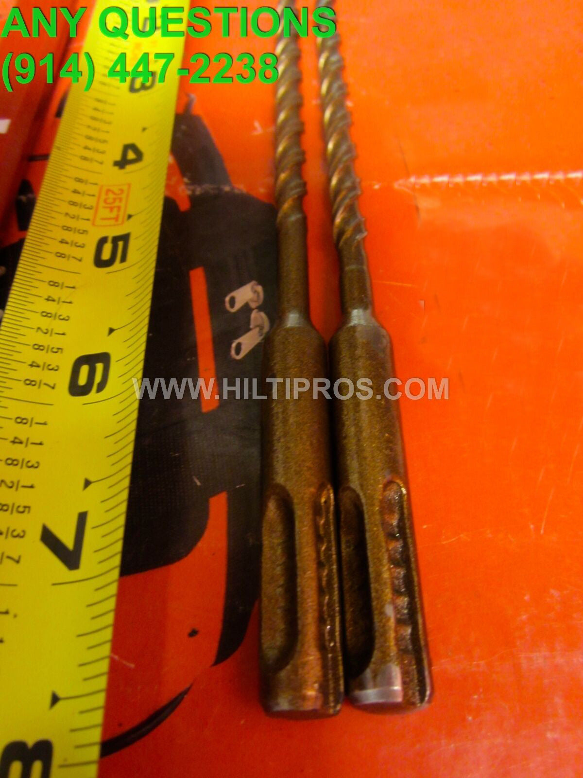 HILTI TE-C 1/4" X 7", SET OF 2, PREOWNED, FREE PENCIL, FAST SHIP