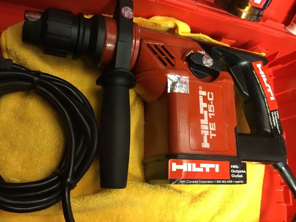 HILTI TE 15-C DRILL, EXCELLENT, FREE THERMO, BITS AND CHISEL