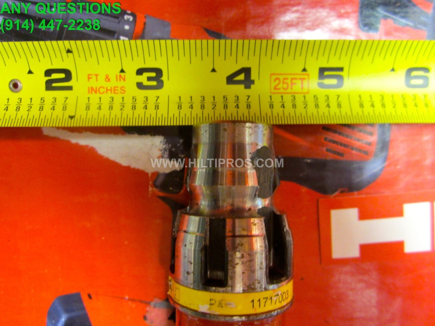 HILTI DIAM CORE BIT DD-BI 1-1/8" X 16",  PREOWNED,