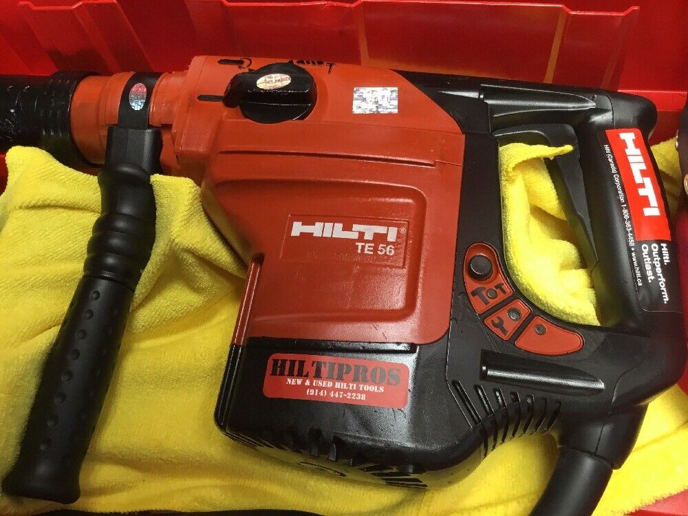 HILTI TE 56 HAMMER DRILL, PREOWNED, FREE KNIFE SET, A LOT OF EXTRAS, FAST SHIP